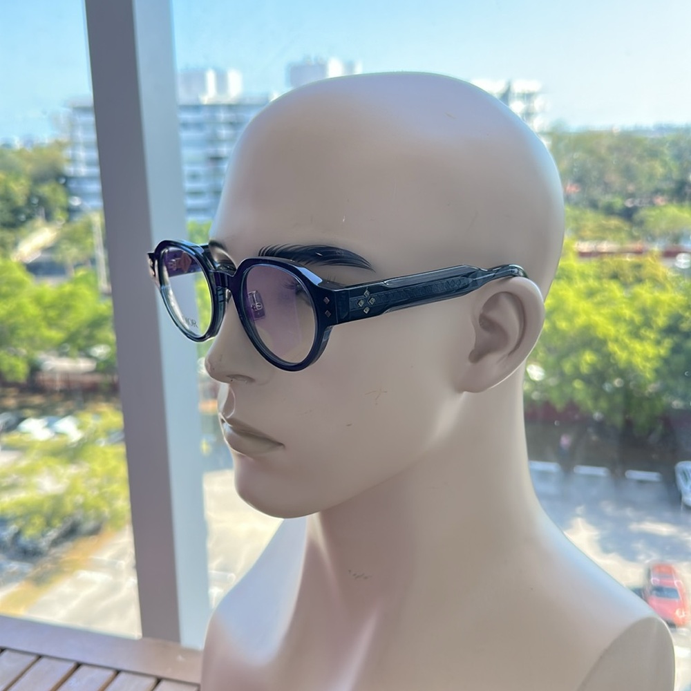 Dior Blue and Silver Glasses Round Frame